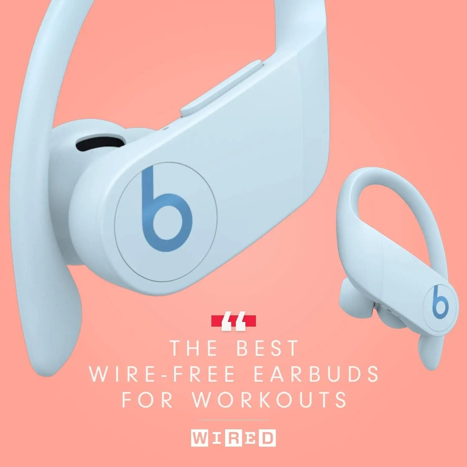 Powerbeats Pro Wireless Earbuds - Apple H1 Headphone Chip, Class 1 Bluetooth Headphones, 9 Hours of Listening Time, Sweat Resistant, Built-In Microphone - Glacier Blue